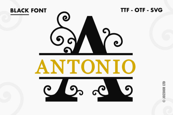 Antonio Split Monogram: Your Go-To Font for Authentic Designs