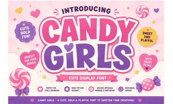 Candy Girls: A Sweet and Playful Display Font for Creative Projects