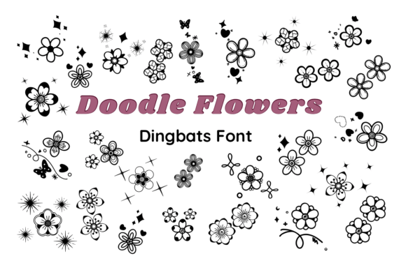 Doodle Flowers: A Creative Font for Charming Projects