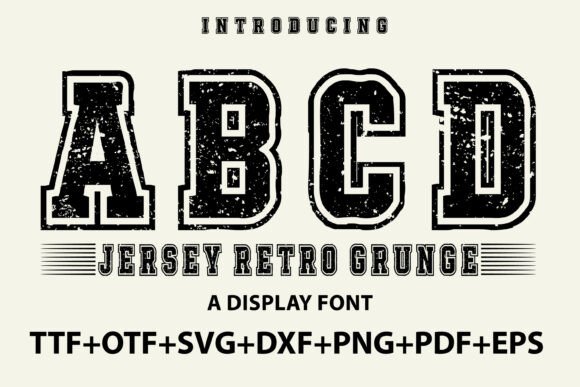 Jersey Retro Grunge: The Font That Brings the Game to Your Design