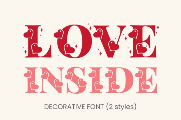 Love Inside: A Playful Typeface for Heartfelt Designs