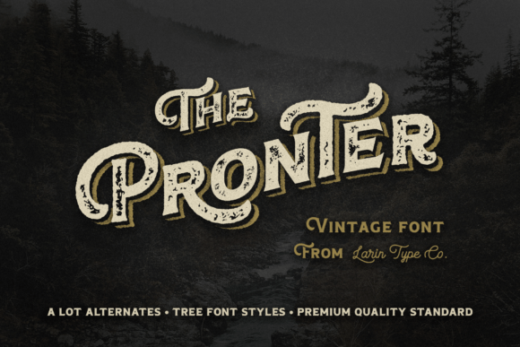 Pronter: A Vintage Font for Modern Branding