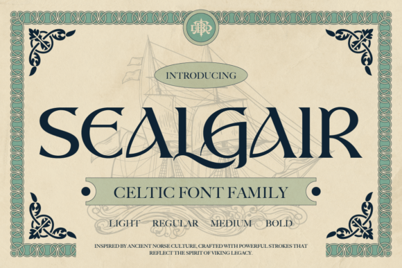 Sealgair: A Celtic Font for Legendary Designs