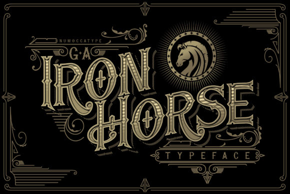 Unleash Bold Character with the Iron Horse Typeface