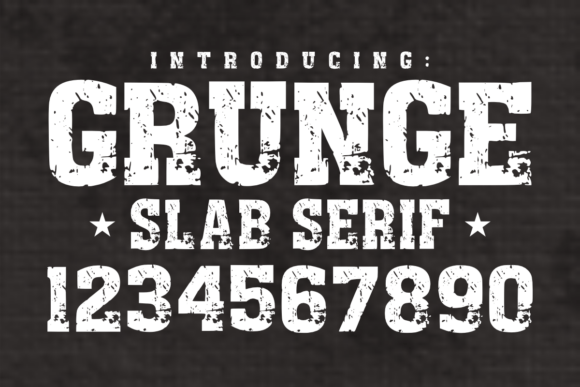 Unleash Raw Power with Grunge Slab Serif